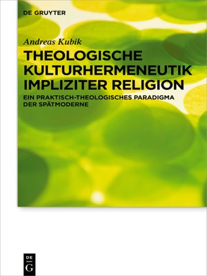 cover image of Theologische Kulturhermeneutik impliziter Religion